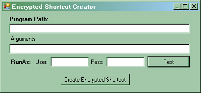 Encrypted Shortcuts with Passwords